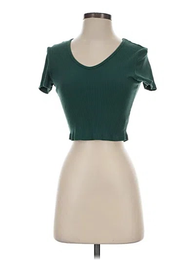 Pre-owned Shein Short Sleeve T-shirt In Green
