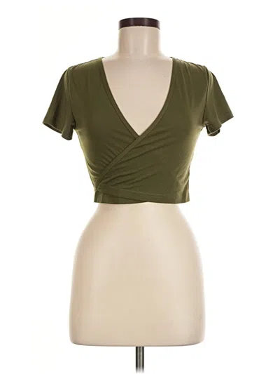 Pre-owned Shein Short Sleeve T-shirt In Green