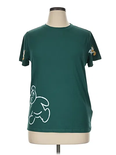 Pre-owned Shein Short Sleeve T-shirt In Green