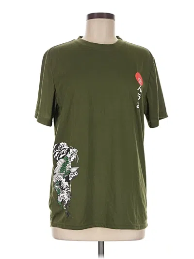 Pre-owned Shein Short Sleeve T-shirt In Green