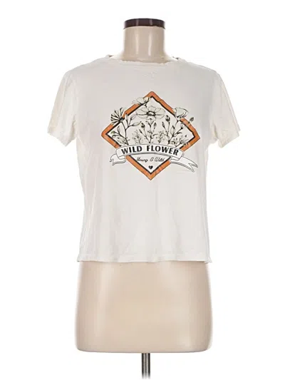 Pre-owned Shein Short Sleeve T-shirt In Ivory