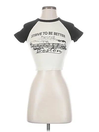 Pre-owned Shein Short Sleeve T-shirt In Ivory