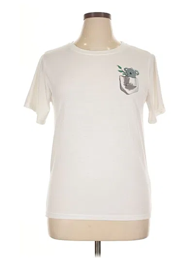 Pre-owned Shein Short Sleeve T-shirt In Ivory