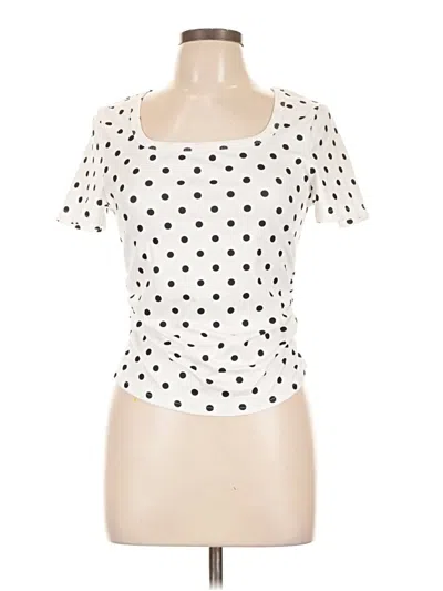 Pre-owned Shein Short Sleeve T-shirt In Ivory
