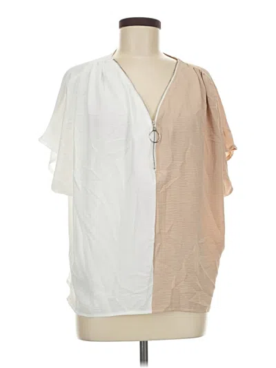 Pre-owned Shein Short Sleeve T-shirt In Ivory