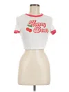 Shein Short Sleeve T-shirt In Ivory