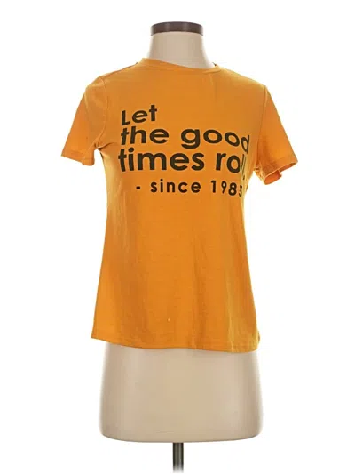 Pre-owned Shein Short Sleeve T-shirt In Orange