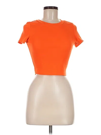 Pre-owned Shein Short Sleeve T-shirt In Orange