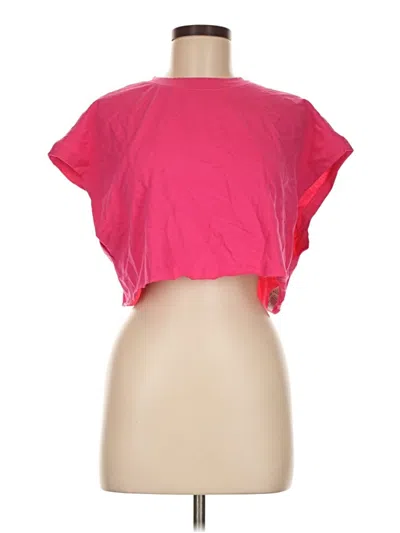 Pre-owned Shein Short Sleeve T-shirt In Pink