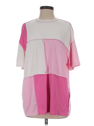 Pre-owned Shein Short Sleeve T-shirt In Pink