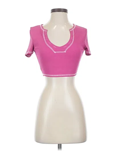 Pre-owned Shein Short Sleeve T-shirt In Pink