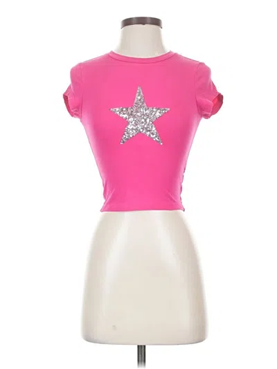 Pre-owned Shein Short Sleeve T-shirt In Pink