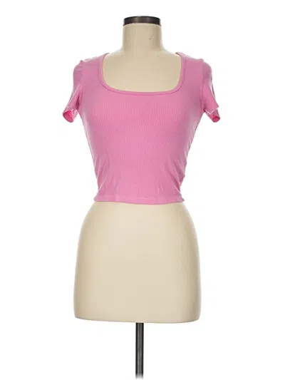 Pre-owned Shein Short Sleeve T-shirt In Pink
