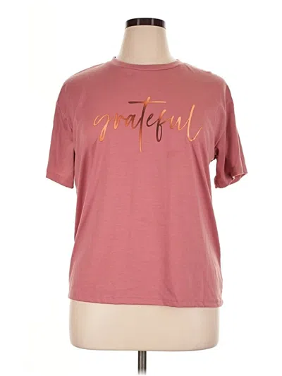 Pre-owned Shein Short Sleeve T-shirt In Pink