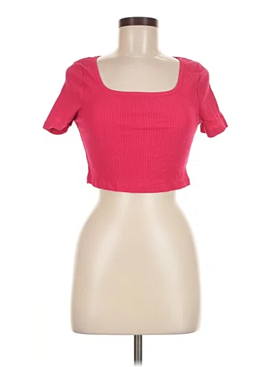 Pre-owned Shein Short Sleeve T-shirt In Pink
