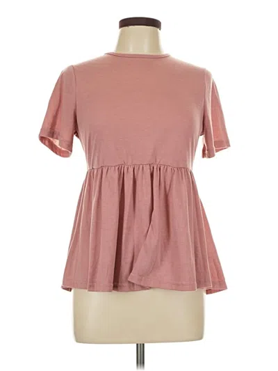 Pre-owned Shein Short Sleeve T-shirt In Pink