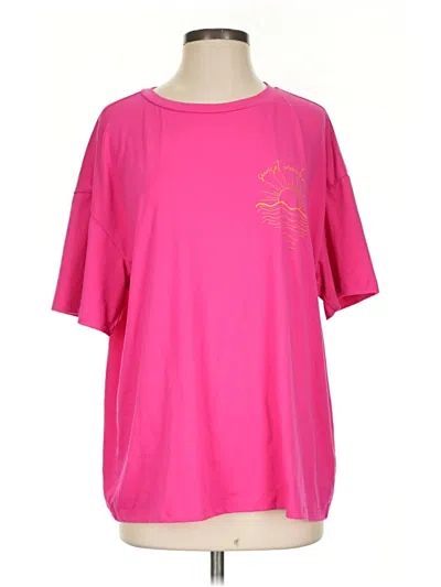 Pre-owned Shein Short Sleeve T-shirt In Pink