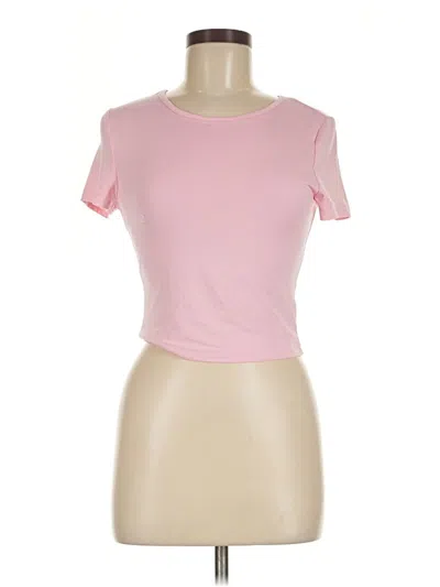 Pre-owned Shein Short Sleeve T-shirt In Pink