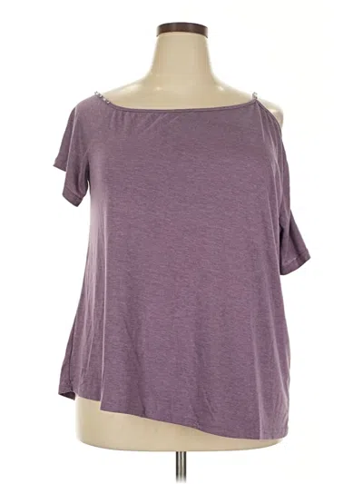 Pre-owned Shein Short Sleeve T-shirt In Purple