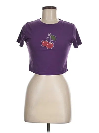 Pre-owned Shein Short Sleeve T-shirt In Purple