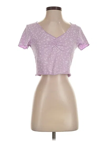 Pre-owned Shein Short Sleeve T-shirt In Purple