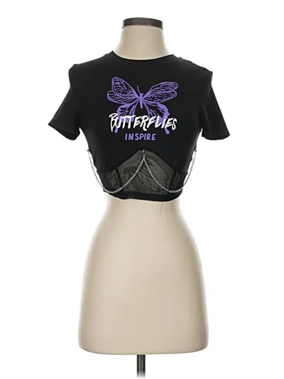 Pre-owned Shein Short Sleeve T-shirt In Purple