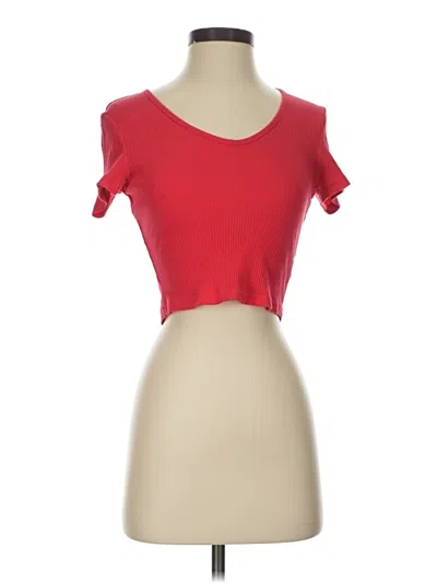 Pre-owned Shein Short Sleeve T-shirt In Red