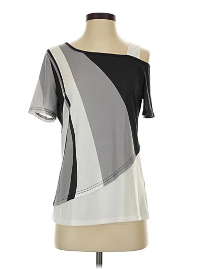 Pre-owned Shein Short Sleeve T-shirt In Silver