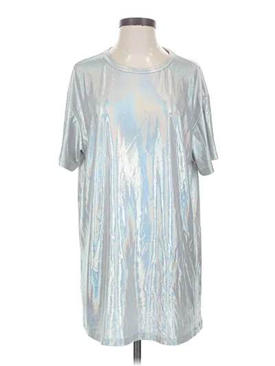 Pre-owned Shein Short Sleeve T-shirt In Silver