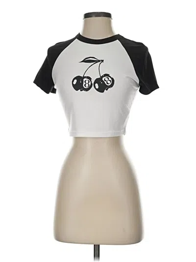 Pre-owned Shein Short Sleeve T-shirt In Silver