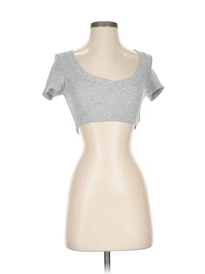 Pre-owned Shein Short Sleeve T-shirt In Silver