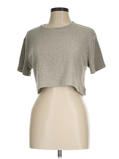 Pre-owned Shein Short Sleeve T-shirt In Silver