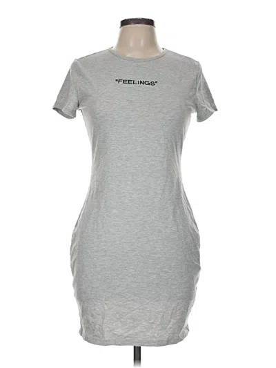 Pre-owned Shein Short Sleeve T-shirt In Silver