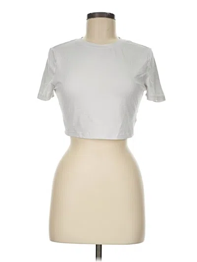 Pre-owned Shein Short Sleeve T-shirt In Silver