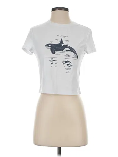 Pre-owned Shein Short Sleeve T-shirt In Silver