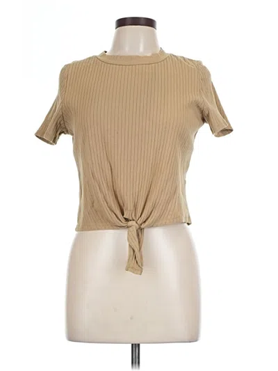 Pre-owned Shein Short Sleeve T-shirt In Tan