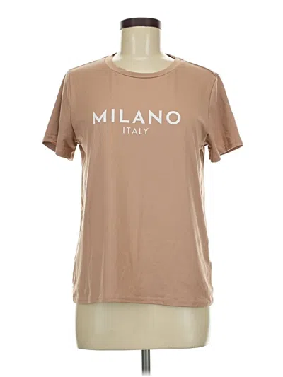 Pre-owned Shein Short Sleeve T-shirt In Tan