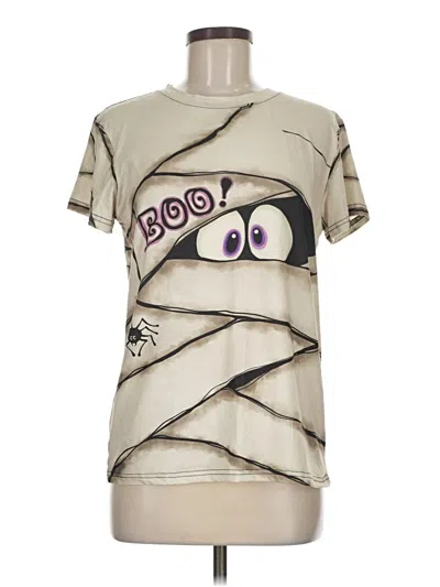 Pre-owned Shein Short Sleeve T-shirt In Tan