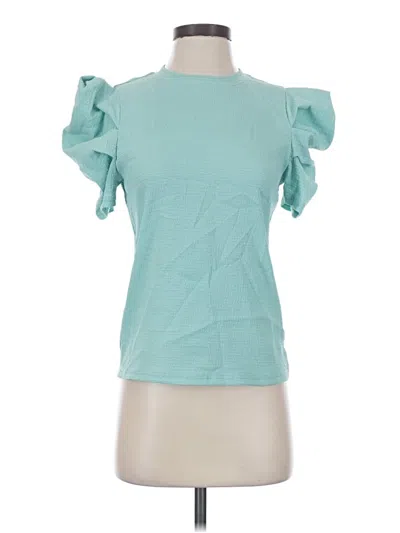 Pre-owned Shein Short Sleeve T-shirt In Teal