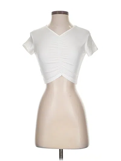 Pre-owned Shein Short Sleeve T-shirt In White