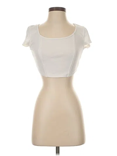 Pre-owned Shein Short Sleeve T-shirt In White
