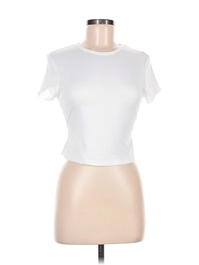 Pre-owned Shein Short Sleeve T-shirt In White