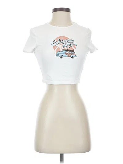 Pre-owned Shein Short Sleeve T-shirt In White