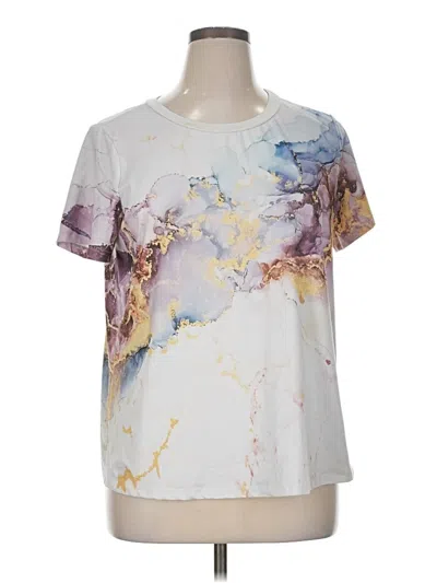 Pre-owned Shein Short Sleeve T-shirt In White
