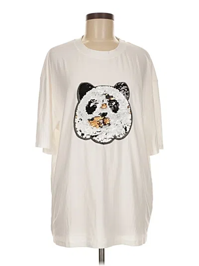 Pre-owned Shein Short Sleeve T-shirt In White