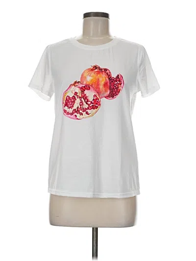 Pre-owned Shein Short Sleeve T-shirt In White