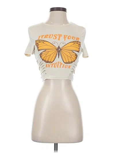 Pre-owned Shein Short Sleeve T-shirt In White