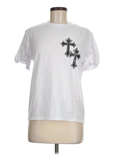 Pre-owned Shein Short Sleeve T-shirt In White