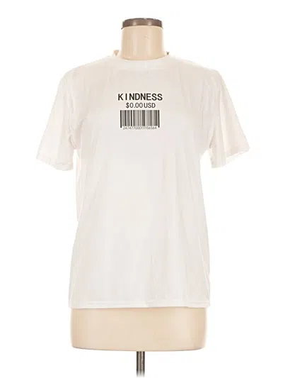 Pre-owned Shein Short Sleeve T-shirt In White