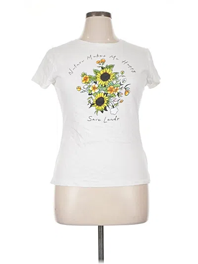 Pre-owned Shein Short Sleeve T-shirt In White